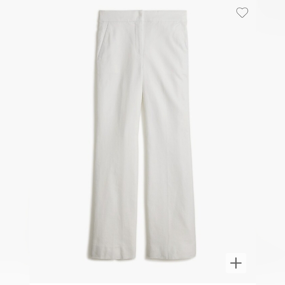 J. Crew Factory Pants - J Crew Factory Kelsey Flare Linen Blend Pants, White Size 4